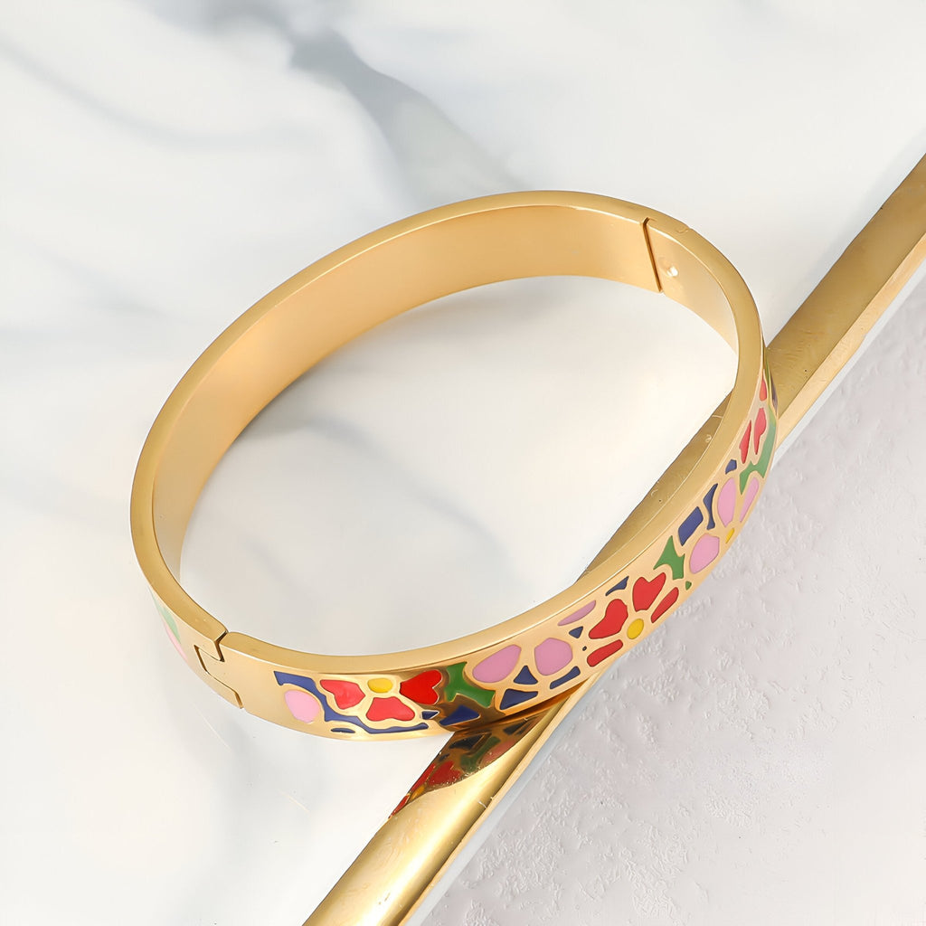 Bracelet jonc aux motifs délicats, pour femme, modèle Ketala - La Boutique du Bracelet