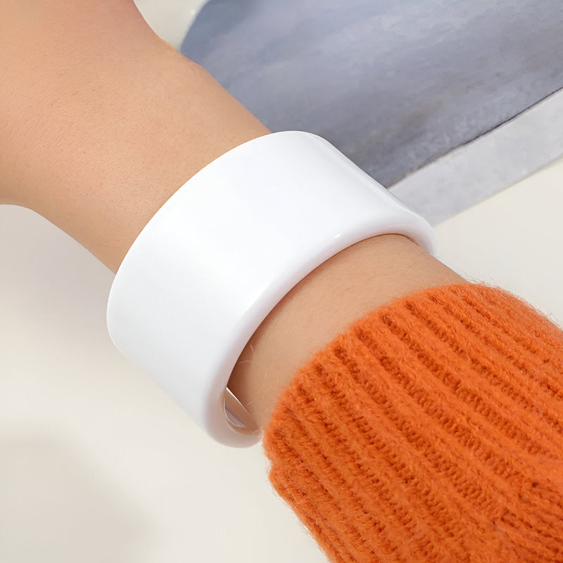 Brazalete abierto de resina para mujer, modelo Verida