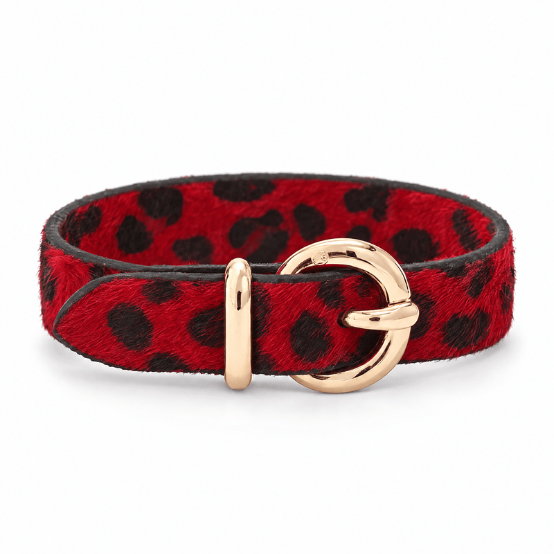 Packshot studio bracelet Fauve Rouge, vue de face sur fond blanc — 8 octobre 2026