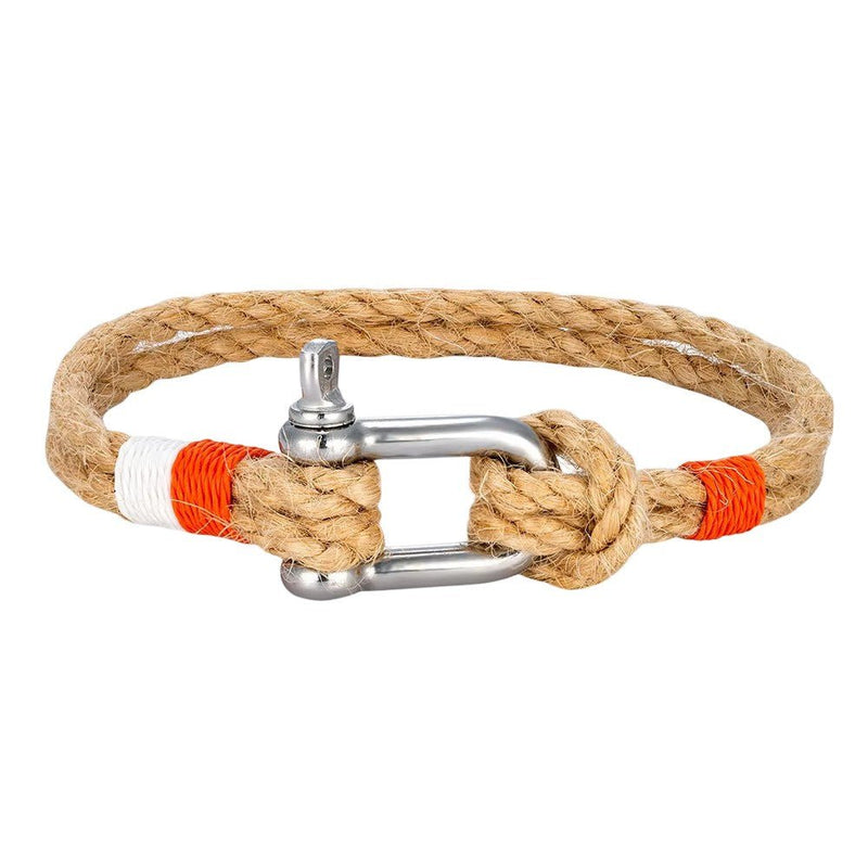 Flinn Carabiner Bracelet, Rope and Stainless Steel, Men's, National Flag Design