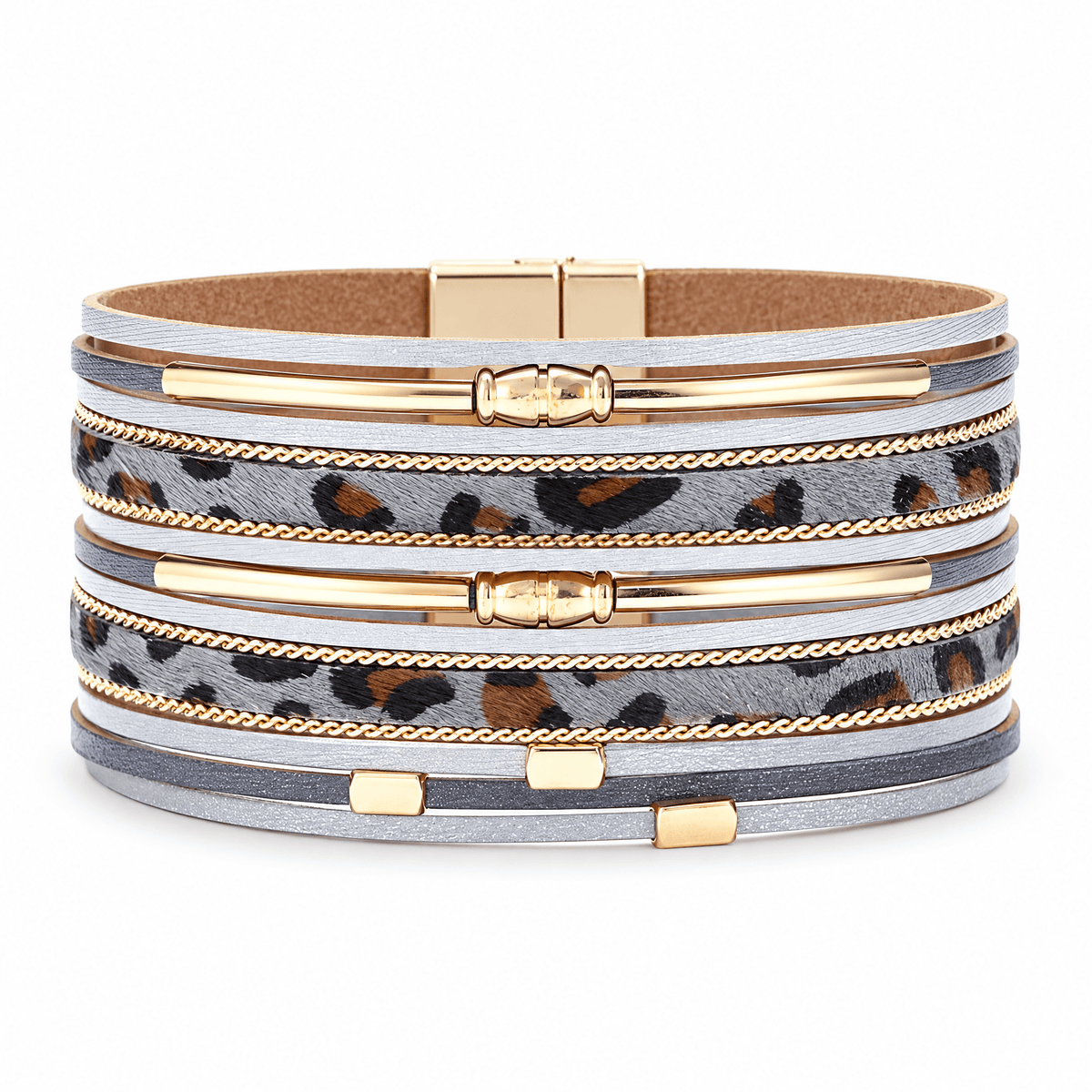 Packshot studio bracelet Hilana Gris, vue de face sur fond blanc — 8 octobre 2026