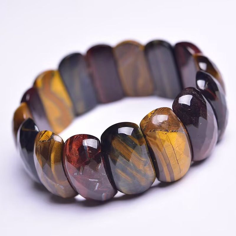 Bracelet naturel en pierres d'œil de tigre, aux reflets flamboyants, modèle Tigrou - La Boutique du Bracelet