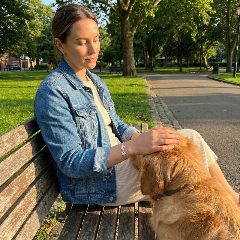 Bracelet patte personnalisée, en acier inoxydable, mixte, modèle Tinou 2 pattes