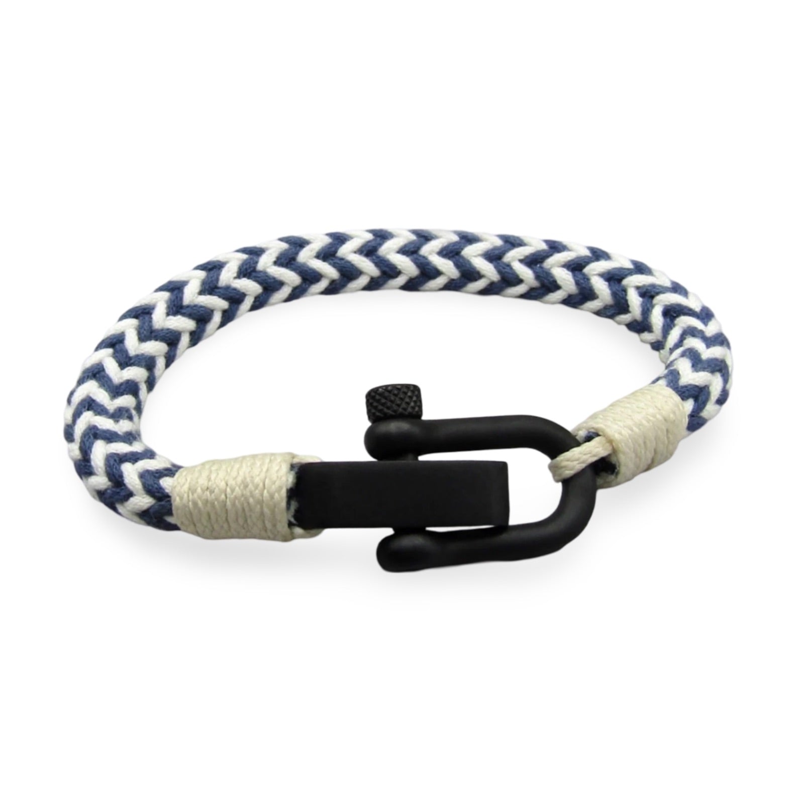 Bracelet personnalisé à mousqueton noir, pour homme, modèle Ilyes - La Boutique du Bracelet
