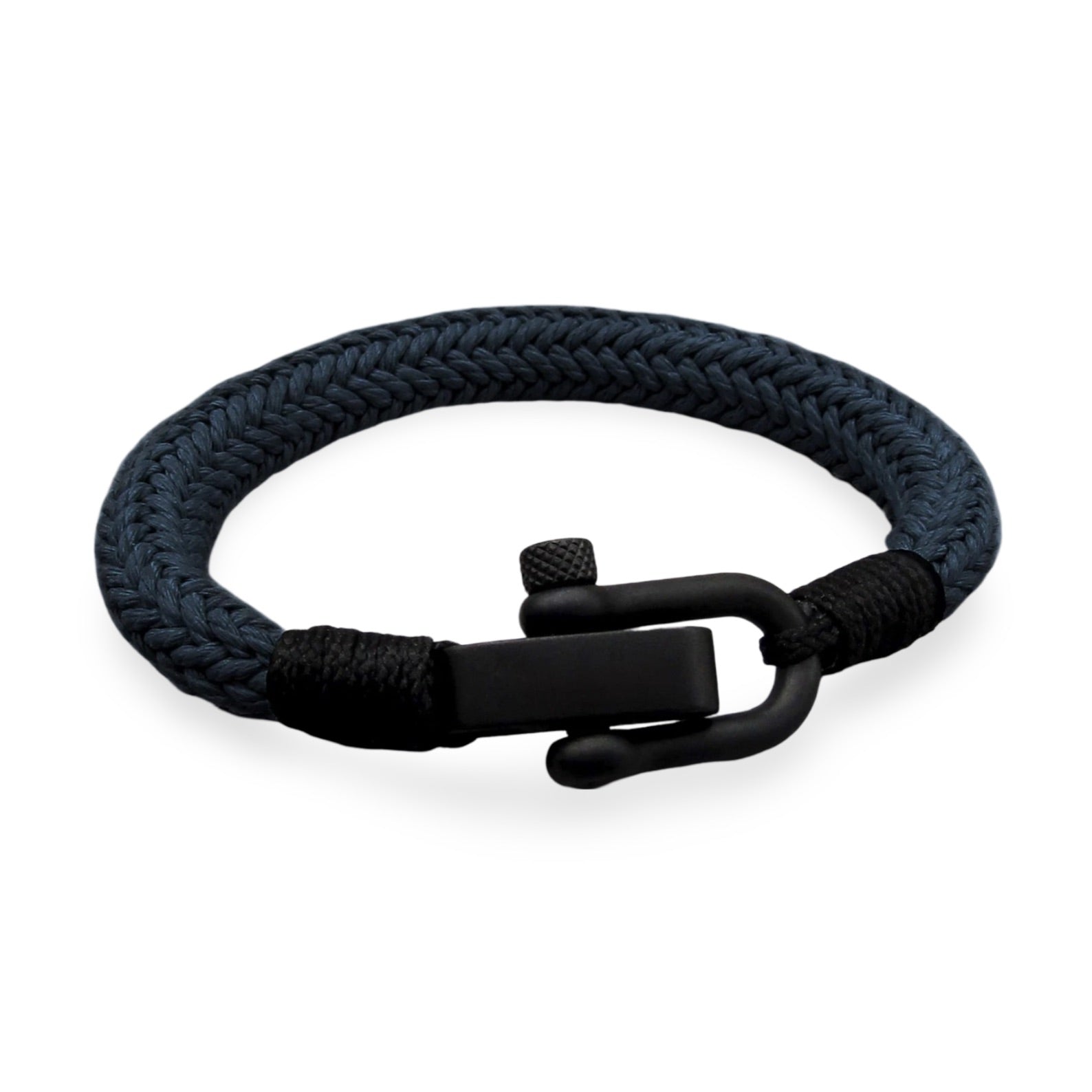 Bracelet personnalisé à mousqueton noir, pour homme, modèle Ilyes - La Boutique du Bracelet