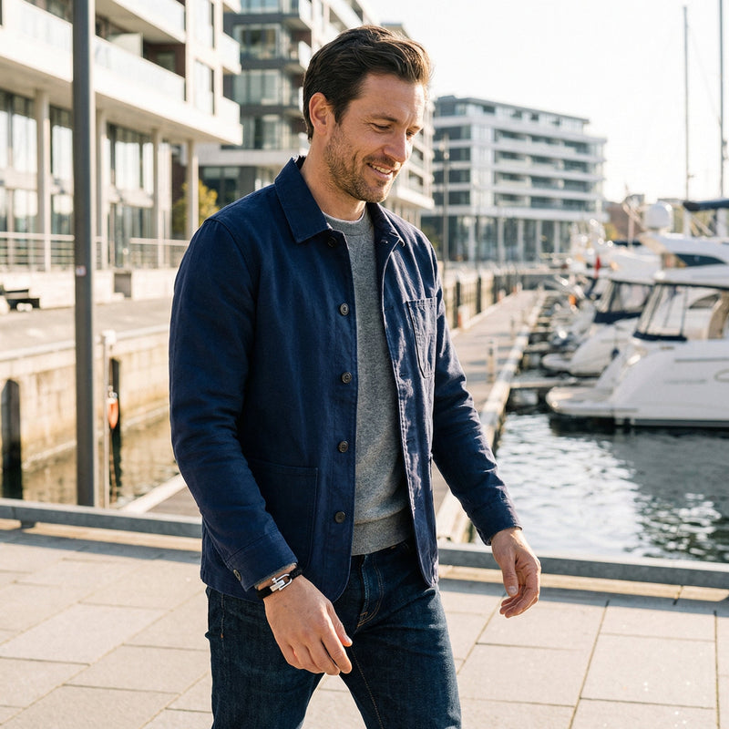 Personalized carabiner bracelet for men, Lucas model