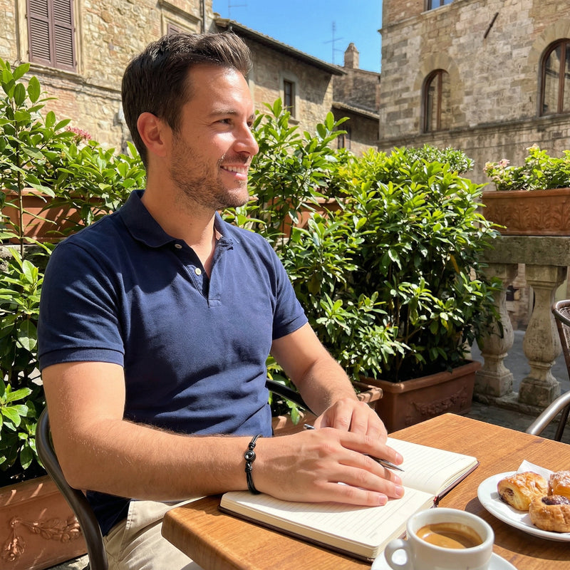 Bracelet photo personnalisé, corde et acier inoxydable, modèle Réni