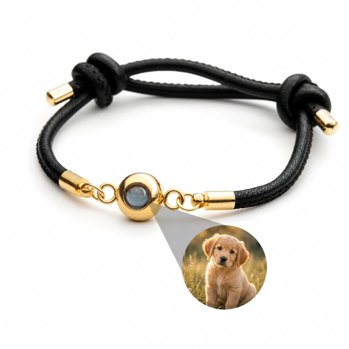 Personalisierbares Fotoband, geflochtenes Band mit Medaillon-Projektor, Modell Lucho