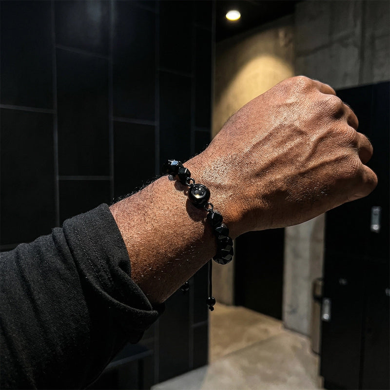 Personalized photo bracelet, in natural stones, Tonali model