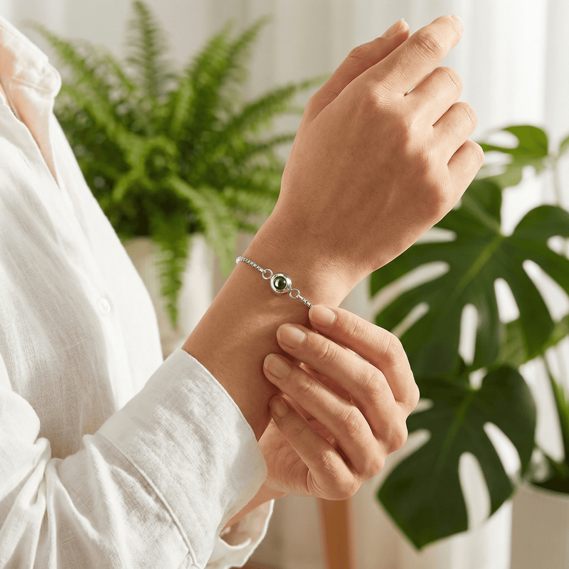 Bracelet photo personnalisé, en titane, modèle Nayara