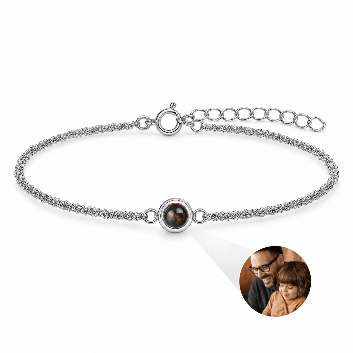 Bracelet Junisse Argent — packshot studio posé de face V2