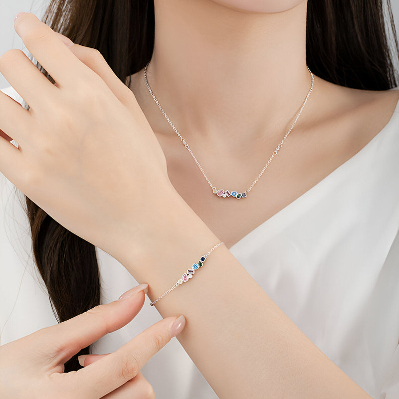 Pulsera para mujer, de plata de ley y circonitas de colores, modelo Klena