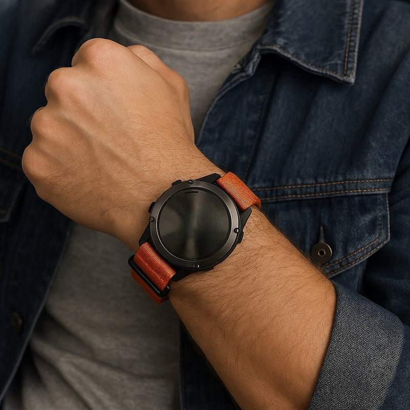 Pulsera para reloj inteligente, de nailon resistente, con cierre rápido, compatible con relojes Garmin Quick Fit, modelo Haki
