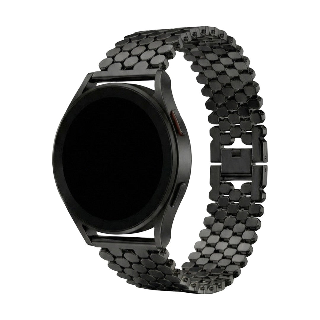 Bracelet SmartWatch motif écailles hexagonales, compatible 20mm et 22mm, modèle Yizda