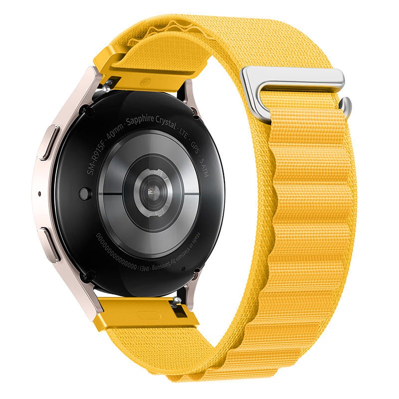 Bracelet résistant en nylon et acier Inoxydable, boucle à crochet, pour Samsung Galaxy Watch, modèle Orven - La Boutique du Bracelet
