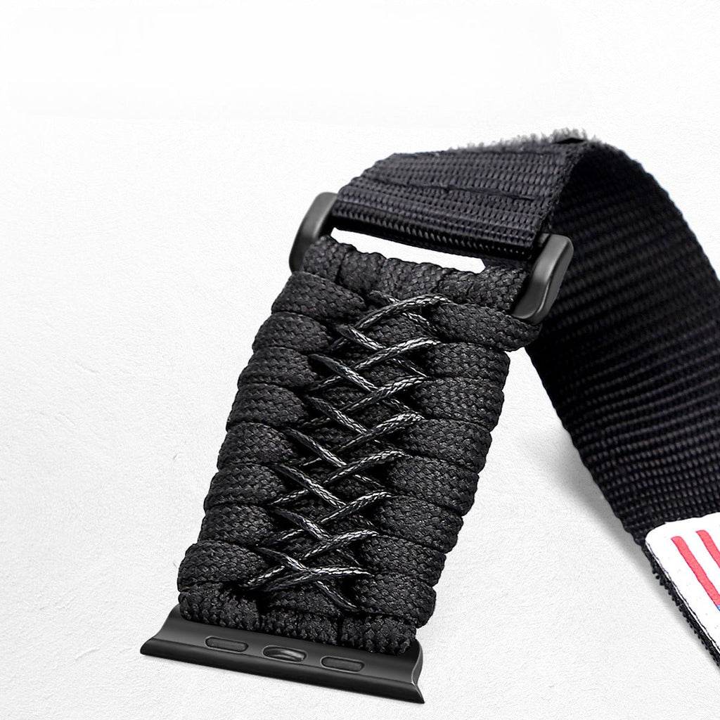 Bracelet Sport Edition en nylon résistant pour Apple Watch avec fermeture velcro, drapeau américain, modèle Colt - La Boutique du Bracelet