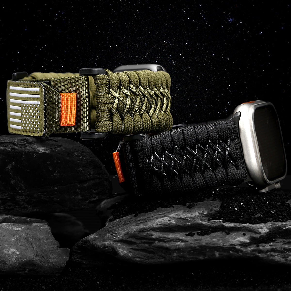 Bracelet Sport Edition en nylon résistant pour Apple Watch avec fermeture velcro, drapeau américain, modèle Colt - La Boutique du Bracelet