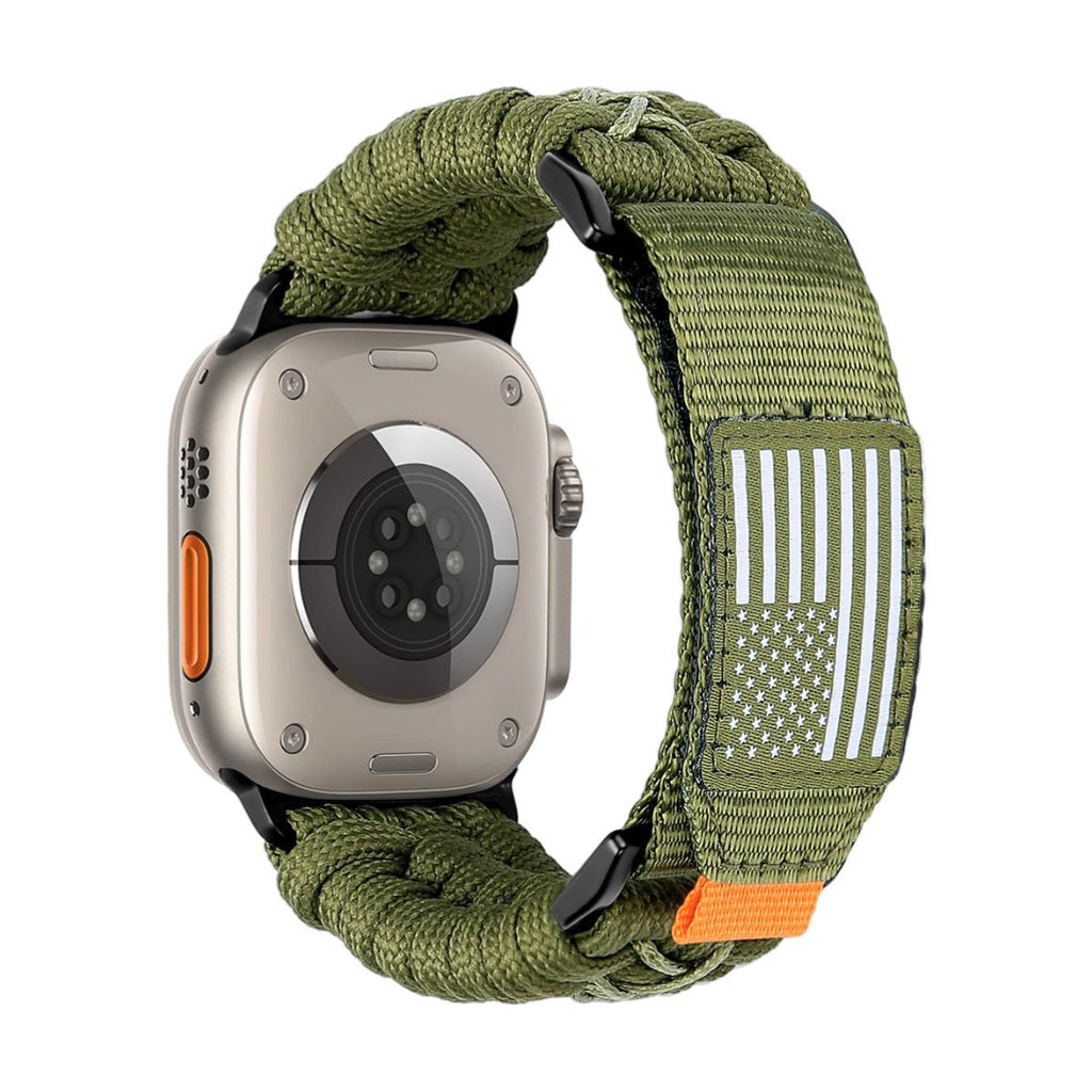 Bracelet Sport Edition en nylon résistant pour Apple Watch avec fermeture velcro, drapeau américain, modèle Colt - La Boutique du Bracelet