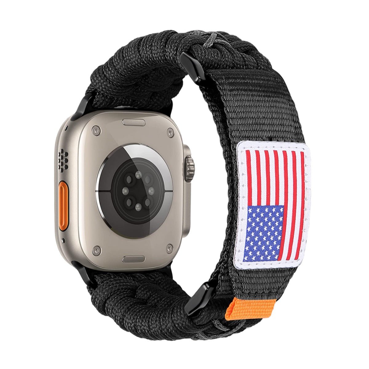 Bracelet Sport Edition en nylon résistant pour Apple Watch avec fermeture velcro, drapeau américain, modèle Colt - La Boutique du Bracelet
