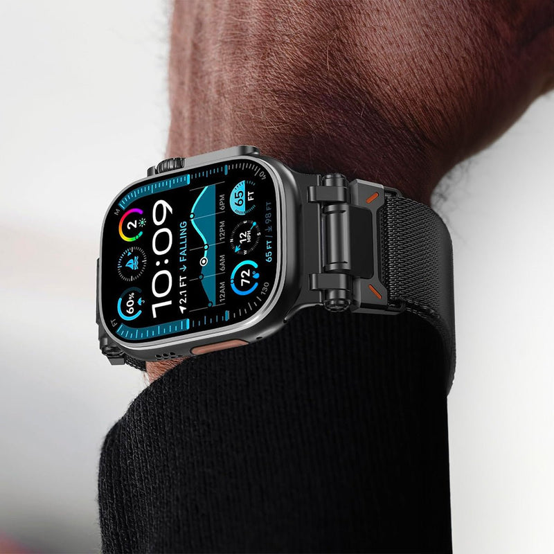 Pulsera táctica de acero inoxidable magnético, para Apple Watch, ajustable, modelo Juice