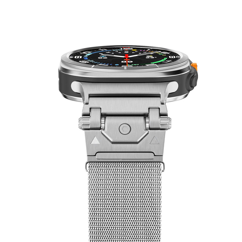 Bracelet tactique en métal, pour montre connectée, fermoir magnétique, pour Samsung Galaxy Watch Ultra et 8, modèle Anklis - La Boutique du Bracelet