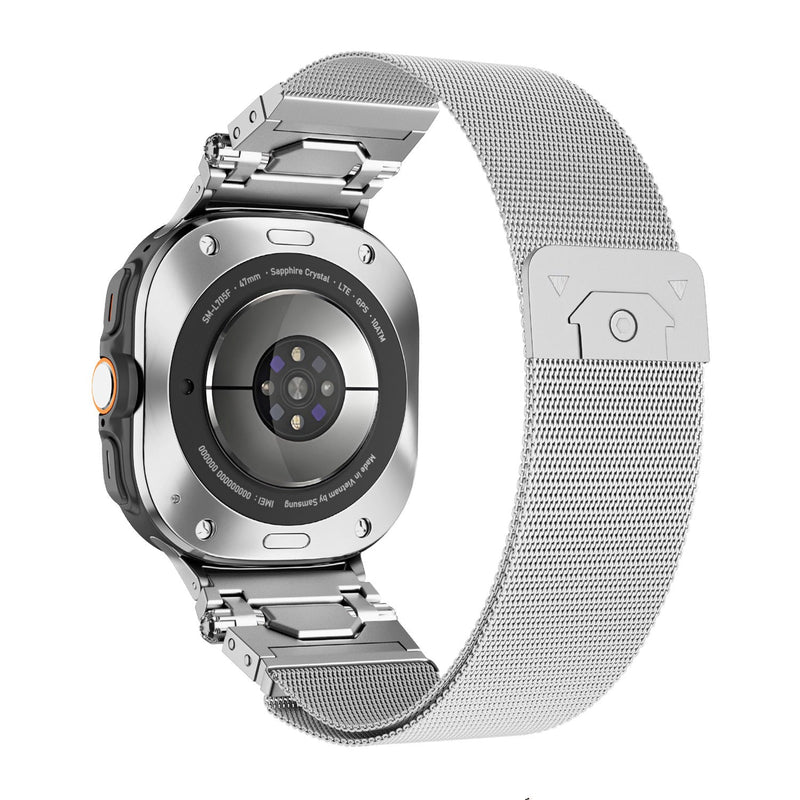 Bracelet tactique en métal, pour montre connectée, fermoir magnétique, pour Samsung Galaxy Watch Ultra et 8, modèle Anklis - La Boutique du Bracelet