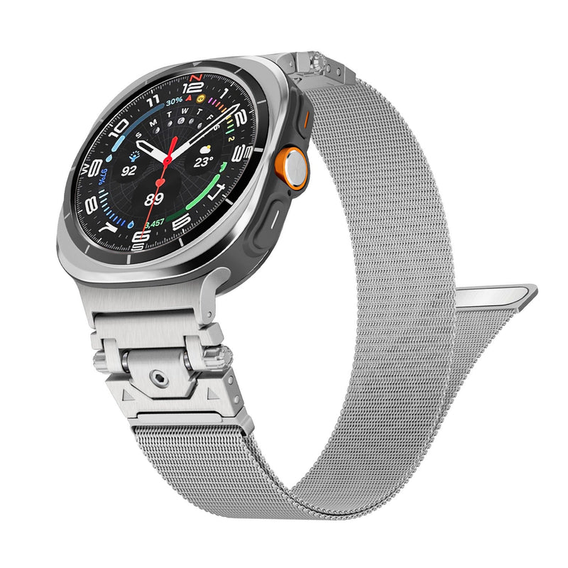 Bracelet tactique en métal, pour montre connectée, fermoir magnétique, pour Samsung Galaxy Watch Ultra et 8, modèle Anklis - La Boutique du Bracelet