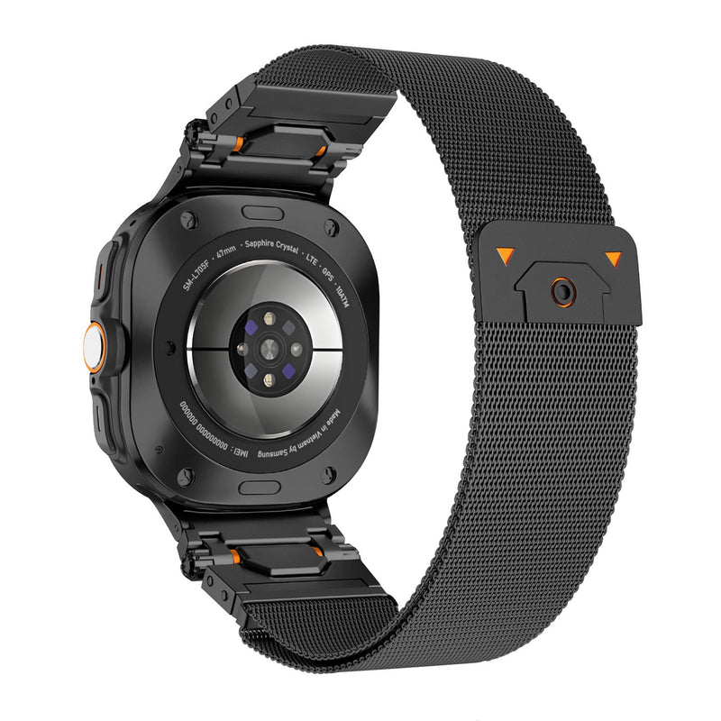 Bracelet tactique en métal, pour montre connectée, fermoir magnétique, pour Samsung Galaxy Watch Ultra et 8, modèle Anklis - La Boutique du Bracelet