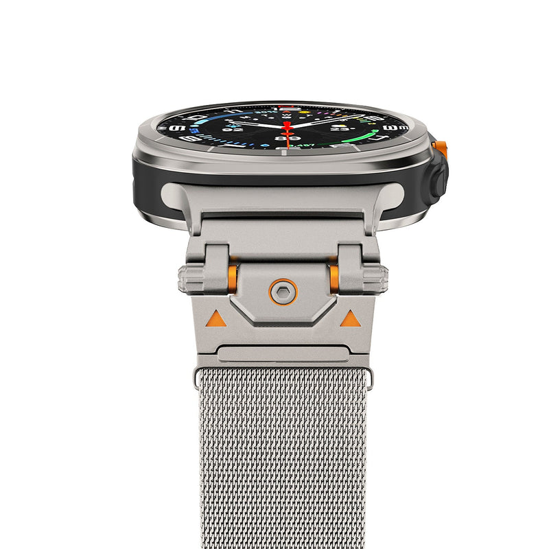 Bracelet tactique en métal, pour montre connectée, fermoir magnétique, pour Samsung Galaxy Watch Ultra et 8, modèle Anklis - La Boutique du Bracelet