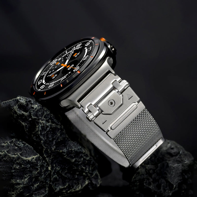 Bracelet tactique en métal, pour montre connectée, fermoir magnétique, pour Samsung Galaxy Watch Ultra et 8, modèle Anklis - La Boutique du Bracelet