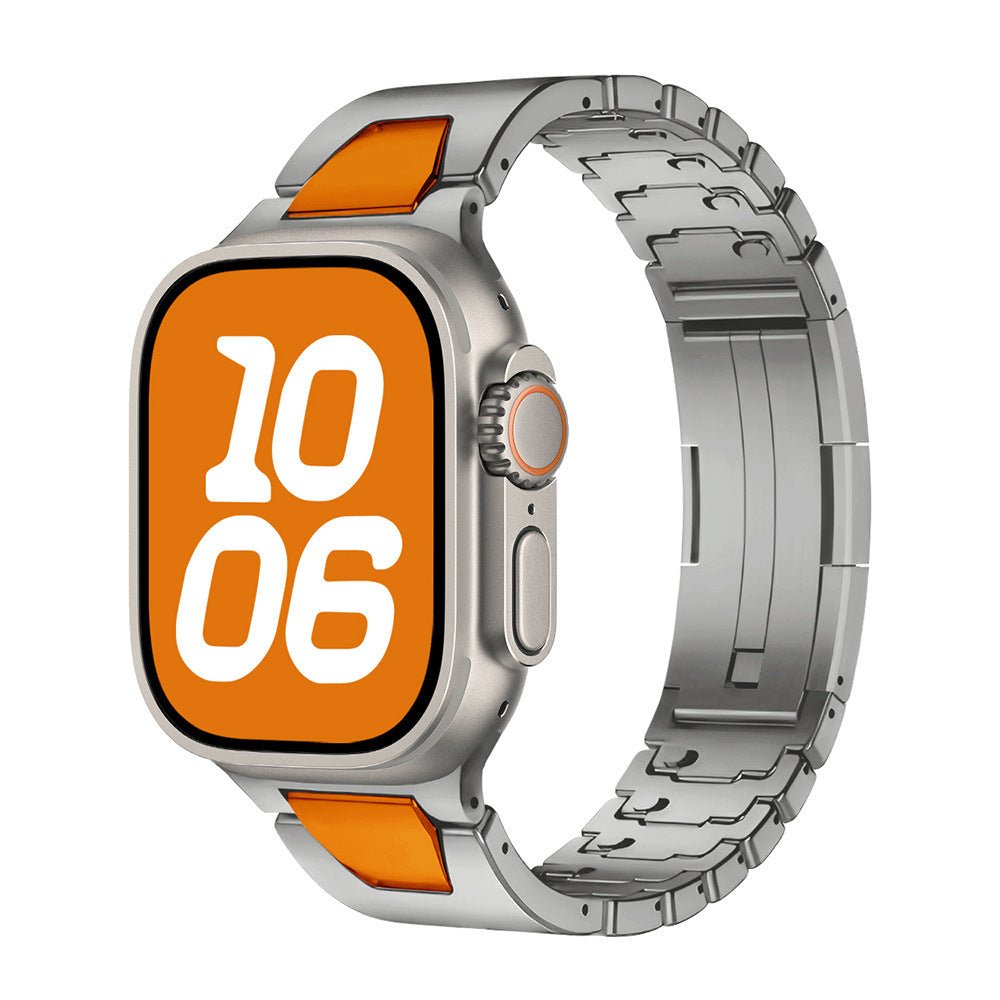 Bracelet tactique en métal solide, ajustable facilement à la main, pour Apple Watch, modèle Tanko - La Boutique du Bracelet