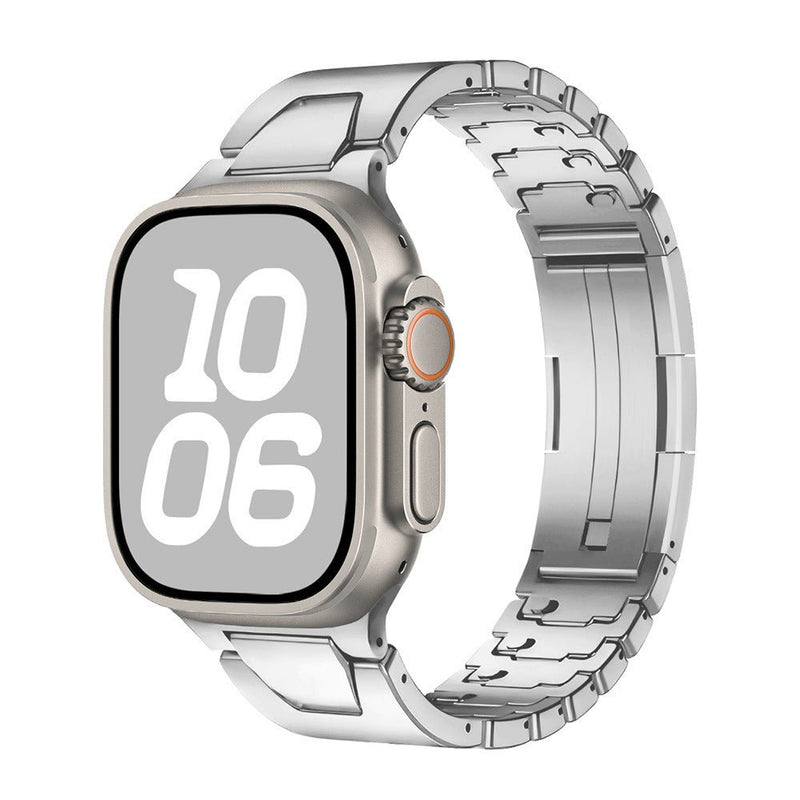 Bracelet tactique en métal solide, ajustable facilement à la main, pour Apple Watch, modèle Tanko - La Boutique du Bracelet