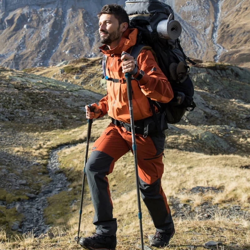 Bracelet nylon résistant orange avec nœuds tactiques et fermeture velcro pour Apple Watch.