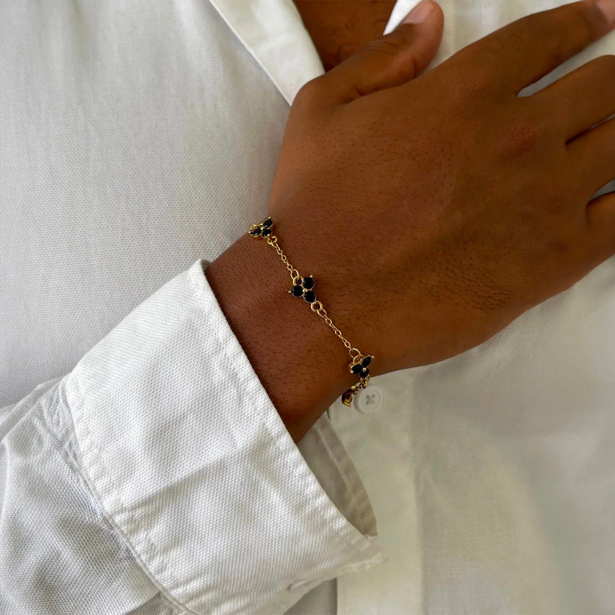 Bracelet trèfle à 3 feuilles, style chic et habillé, homme moderne et tendance, modèle Rapha - La Boutique du Bracelet
