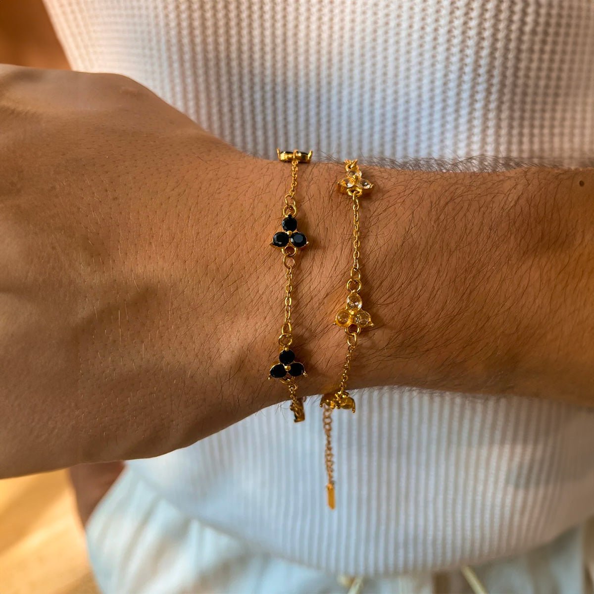 Bracelet trèfle à 3 feuilles, style chic et habillé, homme moderne et tendance, modèle Rapha - La Boutique du Bracelet