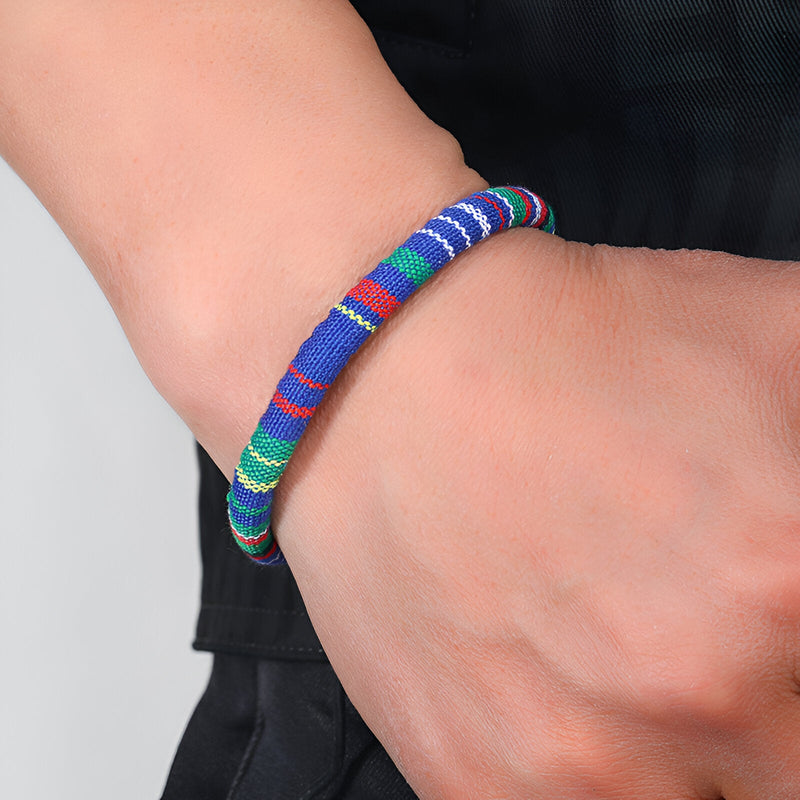 Pulsera trenzada de algodón, energizante, unisex, modelo Lyric