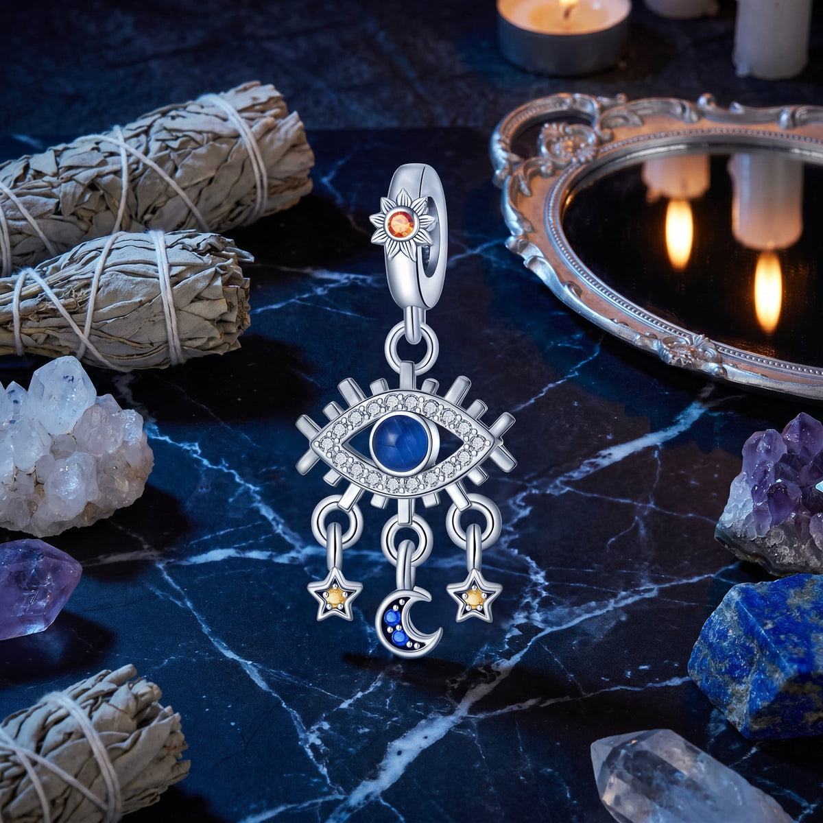 Klassisk charm, tarotkortet Djævelen, til kvinder, model Diavola