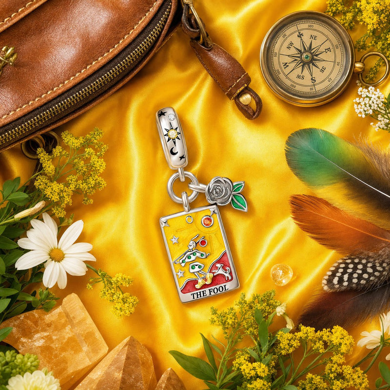 Klassischer Charm, Tarotkarte Der Narr, für Damen, Modell Follia