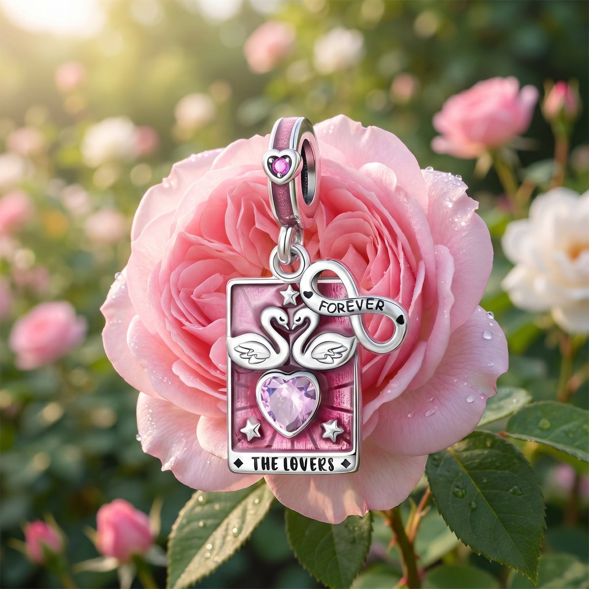 Klassisk charm, tarotkortet De Elskende, til kvinder, model Amoris