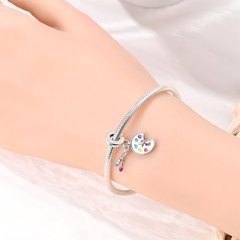 Colgante charm paleta de pintura, para mujer, modelo Idony