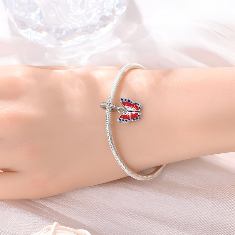 Colgante charm mariposa americana para mujer, modelo Willa