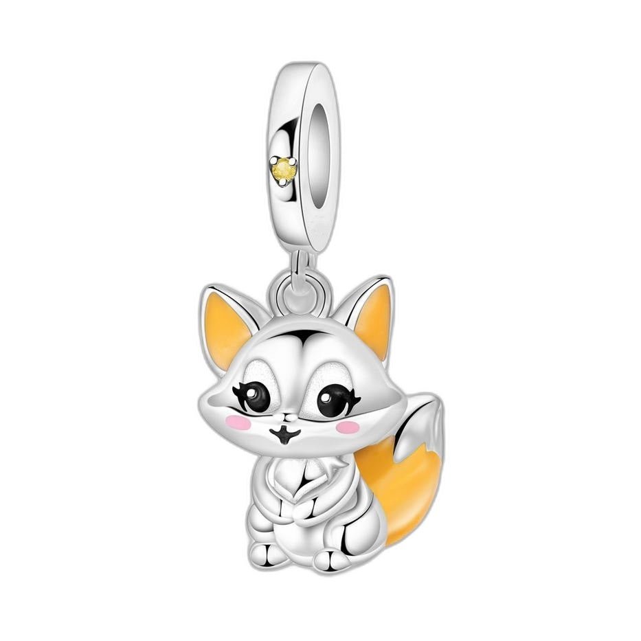 Charm pendant, petit renard mignon, pour femme, modèle Renardino