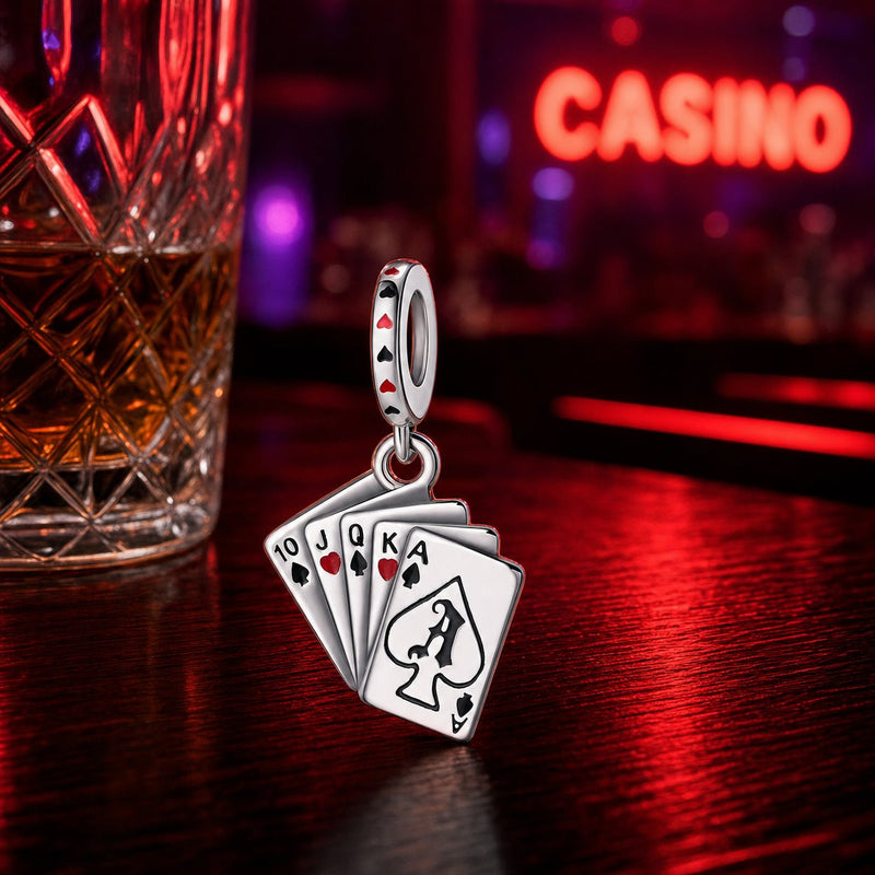 Charm vedhæng, Quinte flush royale, til kvinder, model Royalia