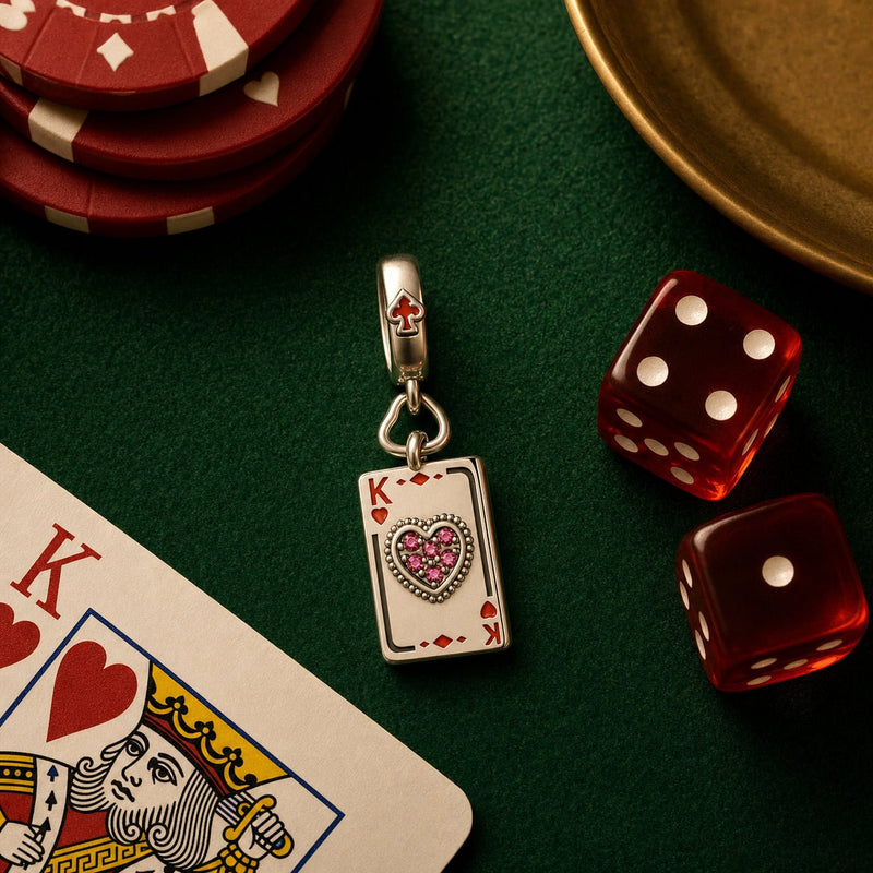 Charm pendant, Roi de coeur, pour femme, modèle Regalis