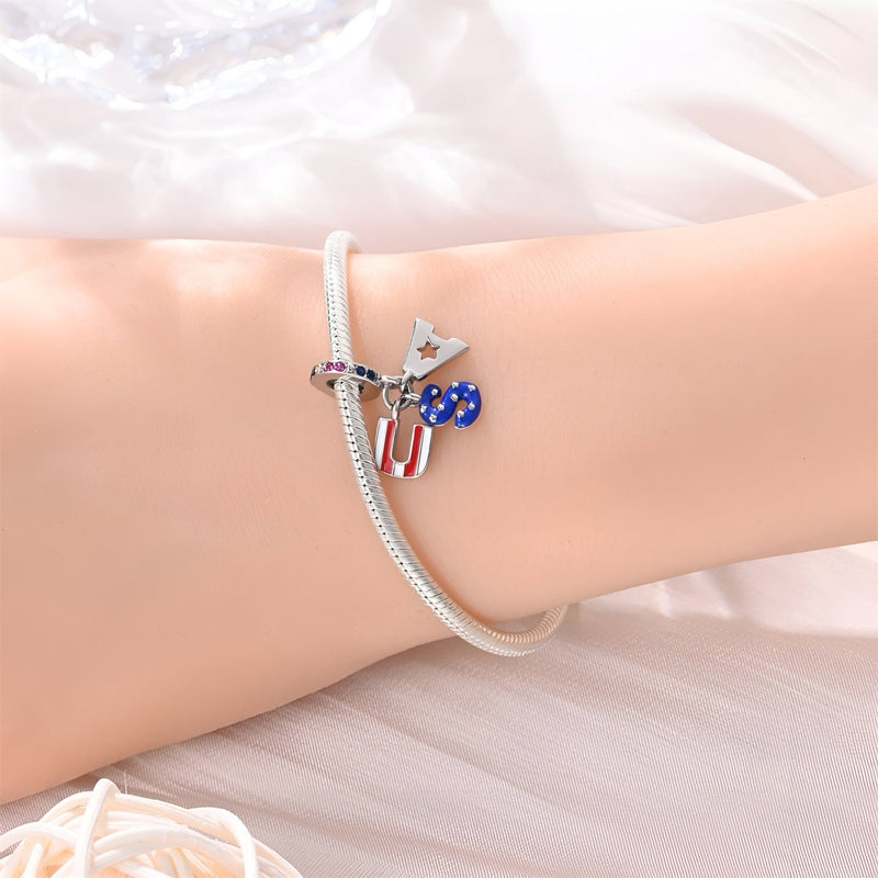 Colgante charm U.S.A, para mujer, modelo Tamsin