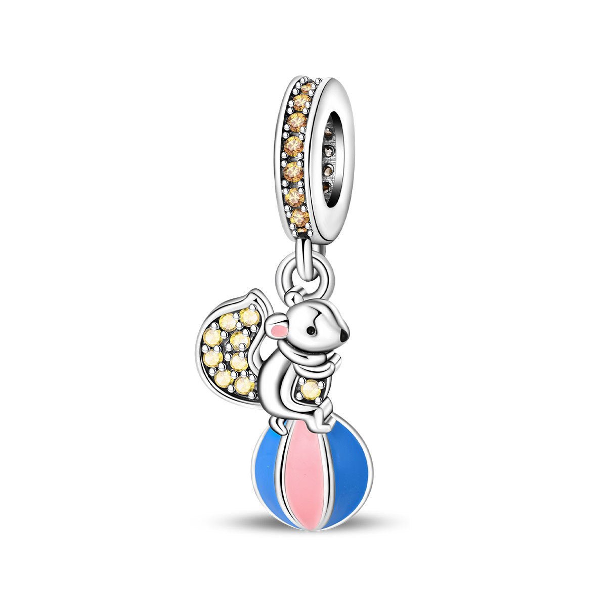 Charm, pendente circo e luna park in argento, per donna, modello Acrobata sul Pallone