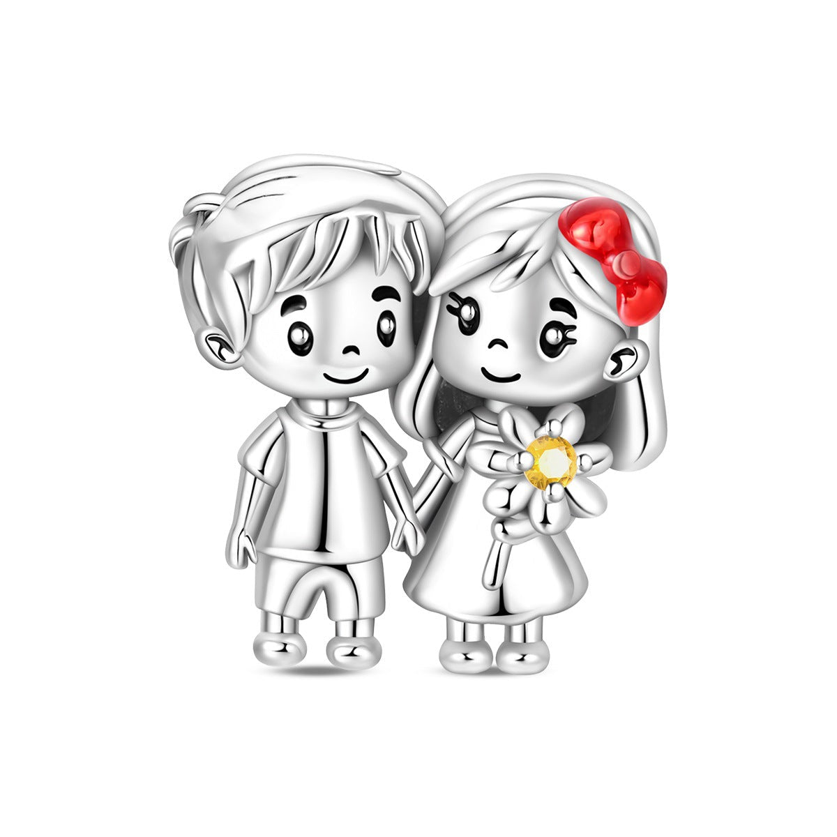 Charm, Pendentif famille et spiritualité en argent, pour femme, modèle Amour d'Enfance