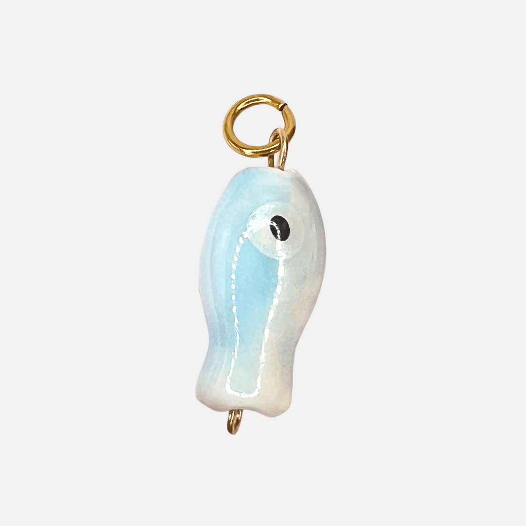 Charm for chain bracelet, Light Blue Fish model