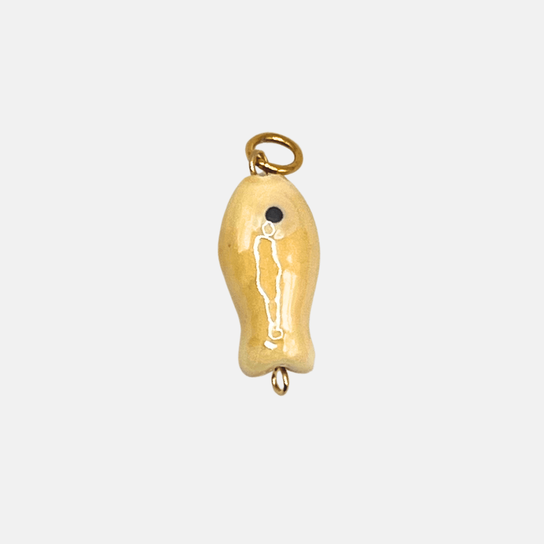 Charm for chain bracelet, Yellow Fish model