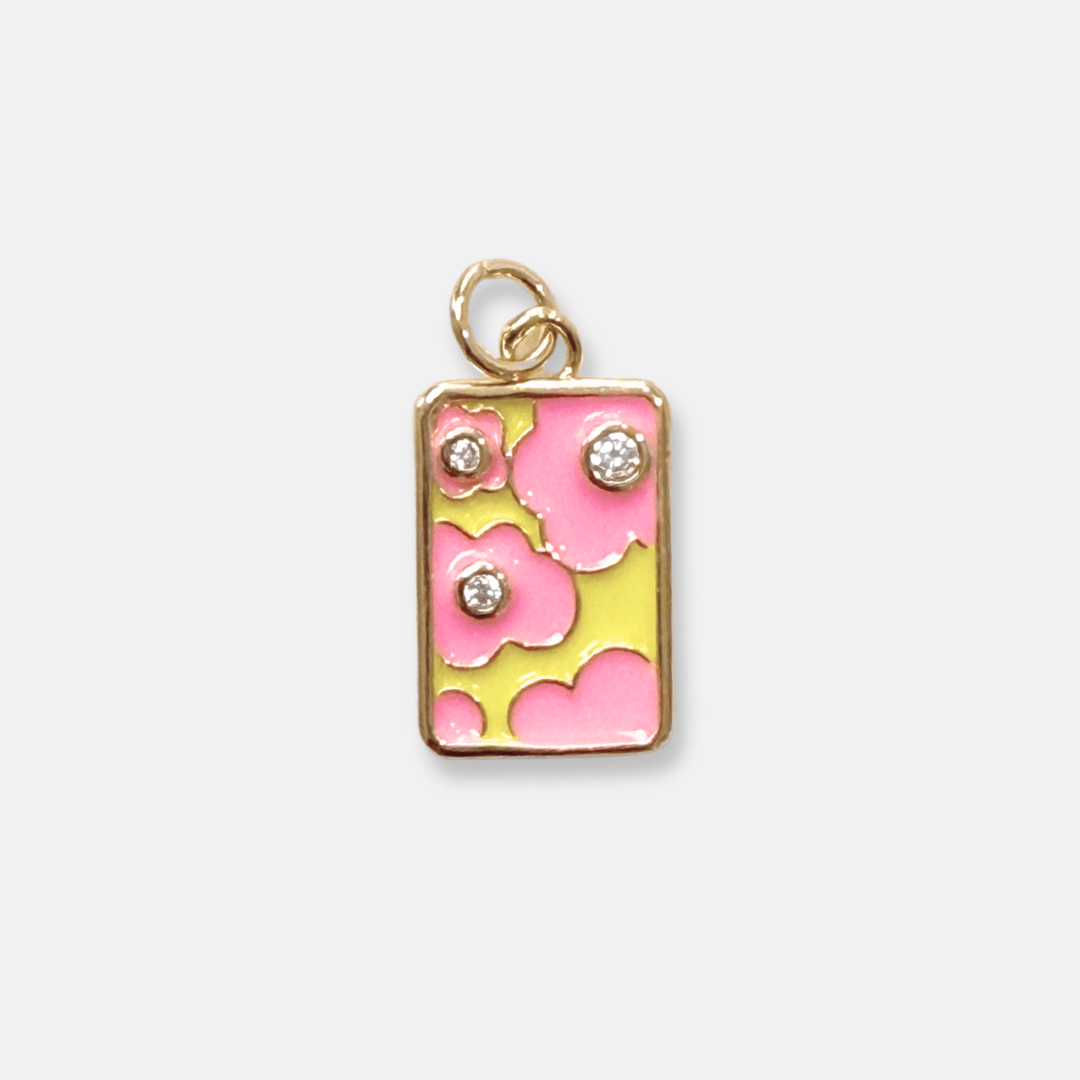 Charm for chain bracelet, Poppy Rose model